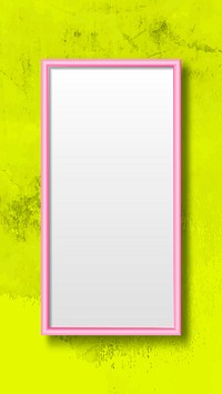 Pink frame mobile phone wallpaper vector