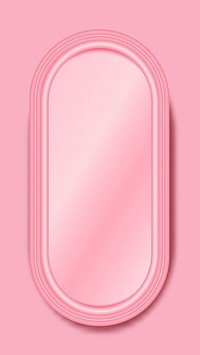 Oval pink frame mobile phone wallpaper vector