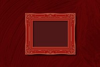 Red frame on a red wall vector