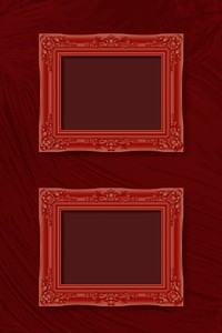 Red frame on a red wall mobile phone wallpaper vector