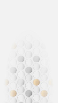 White and gold seamless round pattern background mobile phone wallpaper vector