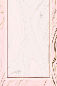 Fluid pink rectangle rose gold frame vector