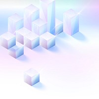 3D cube abstract design vector