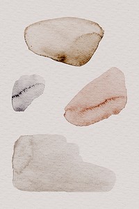 Brown watercolor patterned background template illustration