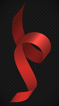 Red ribbon element illustration