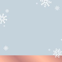 White snowflakes patterned on blue background vector