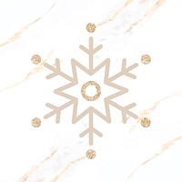 Glittery Christmas snowflake social ads template vector