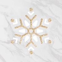 Glittery snowflake social ads template vector