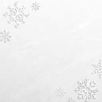 Christmas snowflake frame social ads template vector