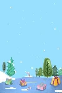 Christmas gift boxes on blue background vector