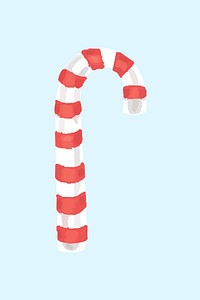 Cute candy cane element vector