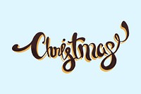Cute Christmas calligraphy element vector