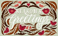 Season&#39;s greetings card design vector