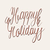 Happy holidays typography style vector
