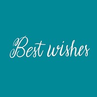 Handwritten style of best wishes typography vector