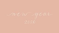 New year 2020 typography design vector