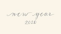 New year 2020 typography design vector