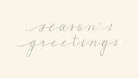 Season&#39;s greetings typography style vector