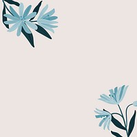 Blue botanical copy space social ads template vector