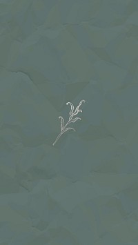 A gold leaves outline mobile phone wallpaper vector
