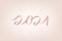 Pink 2021 new year illustration