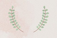 Green leafy wreath badge illustration