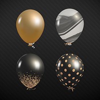 Elegant event balloons set vector