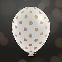 White polka dot party balloon