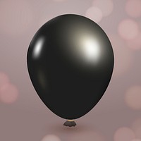 Black glitz balloon illustration