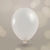 White glitz party balloon vector