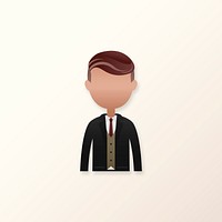 Man in formal dress avatar illustration