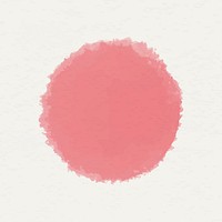 Pink watercolor round geometric shape vector