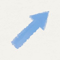 Blue watercolor arrow geometric shape vector