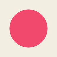 Pink round geometric shape vector