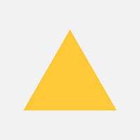 Yellow triangle geometric shape vector