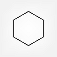 Stroke hexagon geometric shape vector