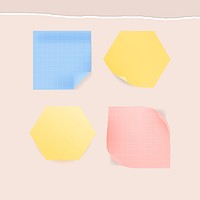Colorful square notepaper collection social ads template illustration