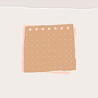 Brown square paper note social ads template illustration