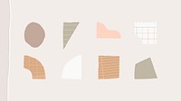 Colorful torn paper note collection wallpaper vector