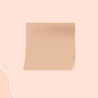 Beige square paper note social ads template illustration