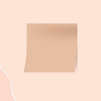 Beige square paper note social ads template vector