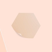 Beige hexagon paper note social ads template illustration