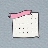 Blank dot paper note illustration