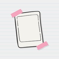 Blank white paper note vector