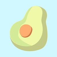 Half an avocado background illustration
