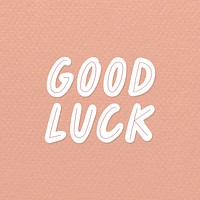 Good luck typography on a peach background vector 