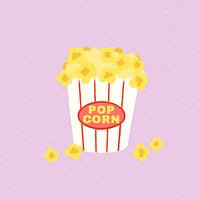 Popcorn bag illustration