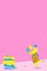 Woman celebrating a birthday party background vector