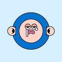 Funky monkey monster emoji sticker