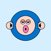 Funky monster monkey emoji sticker